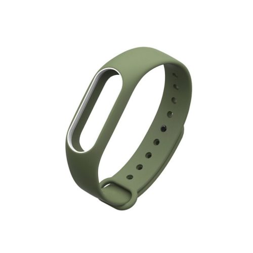 TPU Anti-lost Watch Band Replacement for Xiaomi Mi Band 2 - Army Green + White