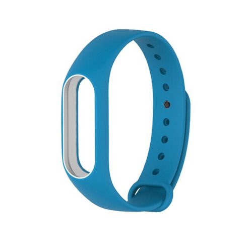 TPU Anti-lost Watch Strap Replacement for Xiaomi Mi Band 2 - Baby Blue + White