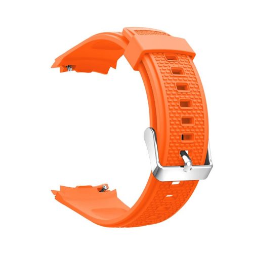 20mm Textured Sports Silicone Watch Wrist Band for Huawei Watch 2 - Orange