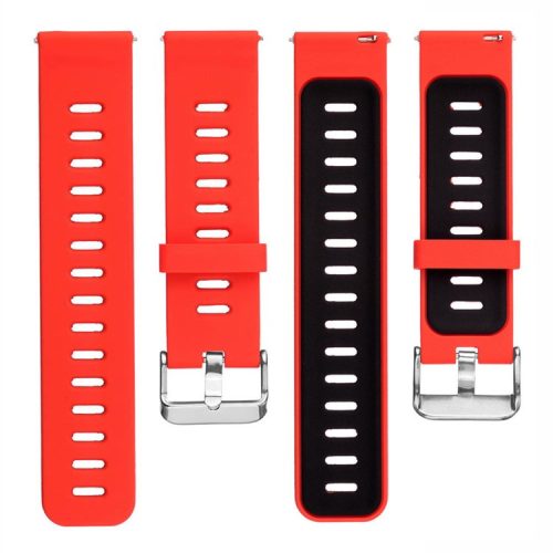 22mm Two-tone Silicone Watch Strap Replacement for Xiaomi Huami Amazfit - Red / Black