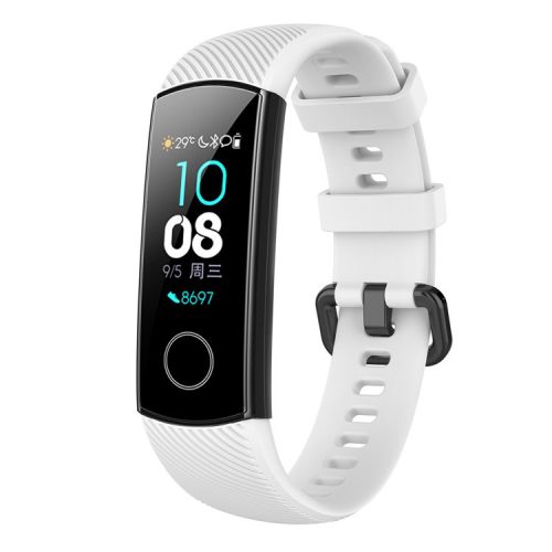 For Huawei Honor Band 4 Silicone Watch Wrist Band Replacement, Length: 95.6+124.8mm - White