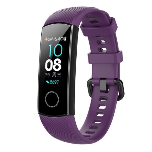 For Huawei Honor Band 4 Silicone Watch Wrist Band Replacement, Length: 95.6+124.8mm - Purple