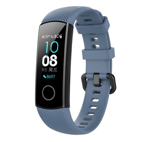 For Huawei Honor Band 4 Silicone Watch Wrist Band Replacement, Length: 95.6+124.8mm - Navy Blue