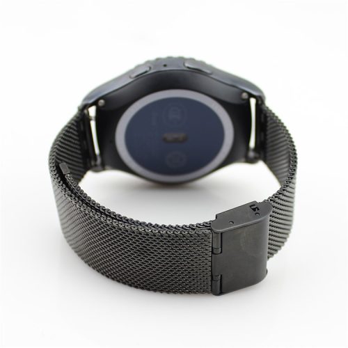 20mm Mesh Metal Watchband Wristband for Samsung Galaxy Gear S2 Classic SM-R732 - Black