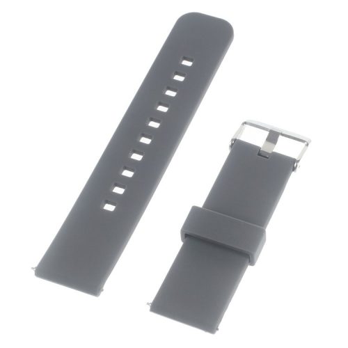 22mm Silicone Watchband with Metal Clasp for Samsung Gear 2 R380 / Pebble Time / LG G Watch W100 W110 / Asus Zenwatch - Grey