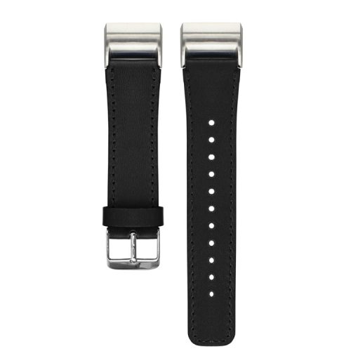 Genuine Leather Watchband for Fitbit Charge 2 - Black