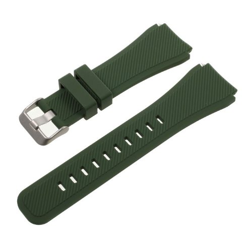 22mm Wrist Watch Band Silicone Strap for Samsung Gear S3 Classic / Frontier - Army Green