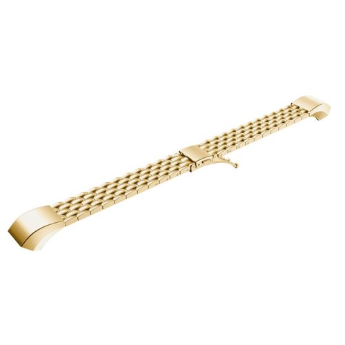 Luxury Stainless Steel Watchband Strap for Fitbit Alta Fitness Wristband - Gold Color