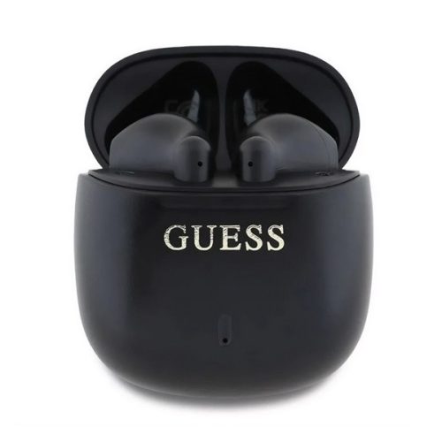 GUESS PRINTED CLASSIC LOGO bluetooth fülhallgató SZTEREO (v5.3, TWS, mikrofon, IPX4 + töltőtok) FEKETE