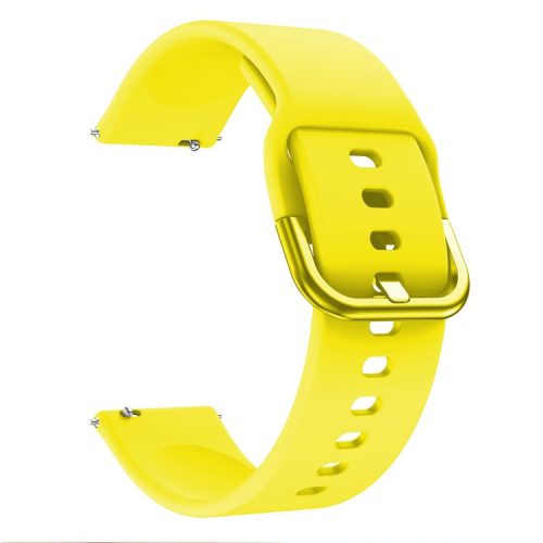 Silicone Smart Watch Adjustable Watchband Replacement Watch Strap for Fitbit Versa/Versa 2 - Yellow