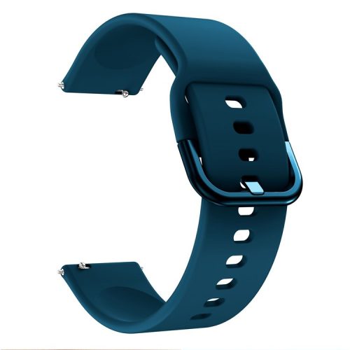 Silicone Smart Watch Adjustable Watchband Replacement Watch Strap for Fitbit Versa/Versa 2 - Dark Green