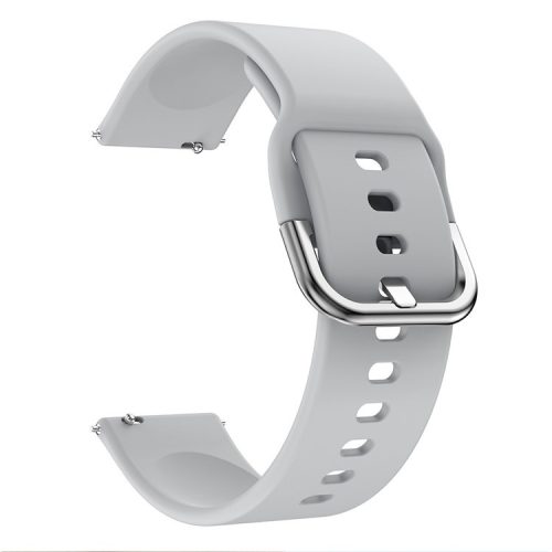 20mm Silicone Watchband Strap for Samsung Galaxy Watch 42mm, Solid Color Adjustable Watch Wrist Band - Grey