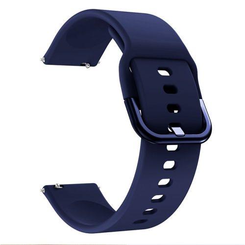 20mm Silicone Watchband Strap for Samsung Galaxy Watch 42mm, Solid Color Adjustable Watch Wrist Band - Navy Blue