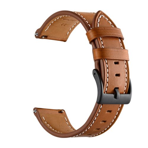 20mm Cowhide Genuine Leather Watch Band for Huami Amazfit Bip - Brown