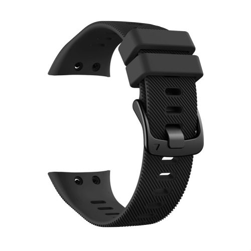 Silicone Watch Band Strap Black Buckle for Garmin Forerunner 45 - Black