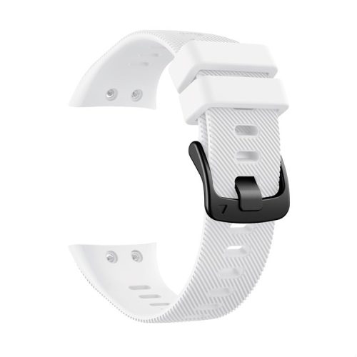 Silicone Watch Band Strap Black Buckle for Garmin Forerunner 45 - White