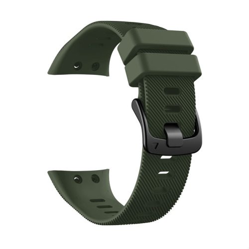 Silicone Watch Band Strap Black Buckle for Garmin Forerunner 45 - Army Green