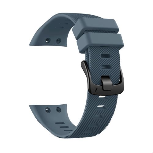 Silicone Watch Band Strap Black Buckle for Garmin Forerunner 45 - Titanium Grey