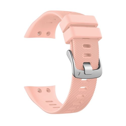 Silicone Watchband Strap Silver Buckle for Garmin Forerunner 45 - Pink