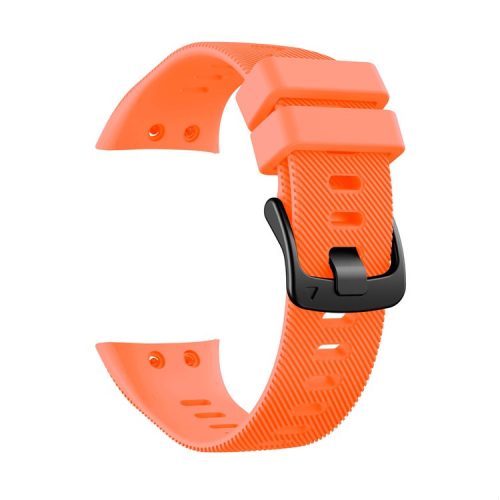 Silicone Wrist Strap with Black Buckle for Garmin Forerunner 45S - Orange