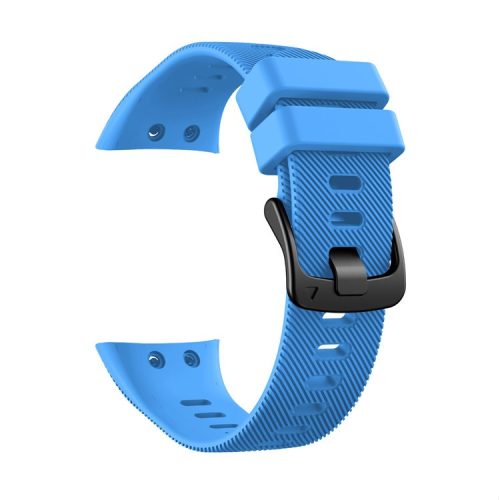 Silicone Wrist Strap with Black Buckle for Garmin Forerunner 45S - Sky Blue