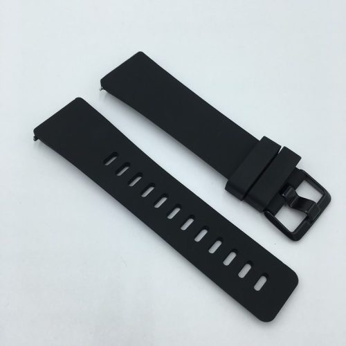 Silicone Smart Watch Replacement Strap [Large Size] for Fitbit Versa / Versa 2 - Black