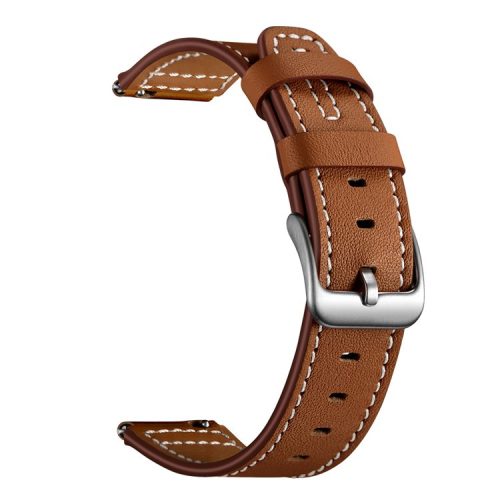 18mm Genuine Leather U Shape Head Watch Band for Huawei TalkBand B5/B3 Active/B2 Active - Brown