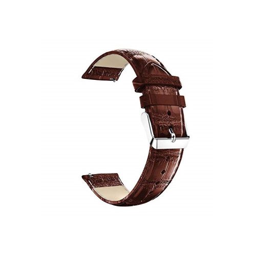 22mm Crocodile Texture Genuine Leather Smart Watch Band Replacement for Huawei Watch GT2e/GT2 46mm - Brown