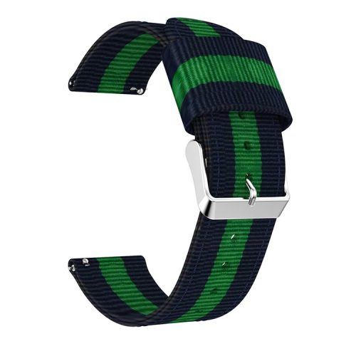 22mm Nylon Smart Watch Wrist Strap for Huawei Watch GT2e GT2 46mm - Dark Blue/Green