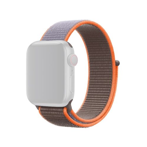 Assorted Colors Nylon Loop Fastener  Watch Strap for Apple Watch Series 10 46mm / Ultra 2 Ultra 49mm / 9 8 7 45mm / SE (2023) SE (2022) SE 6 5 4 44mm / 3 2 1 42mm - Grey / Light Brown