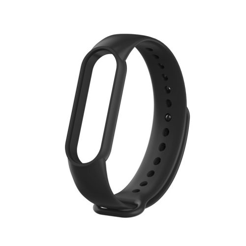 Silicone Strap Replacement for Xiaomi Mi Band 5 / 6 / 7 - Black