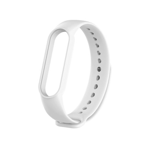 Silicone Strap Replacement for Xiaomi Mi Band 5 / 6 / 7 - White