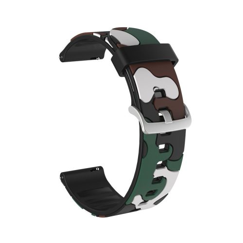 20mm Camouflage Skin Flexible Silicone Watch Strap for Huami Amazfit Watch Youth Version/GT2 42mm - Camouflage