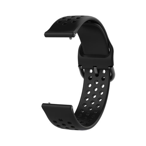 20mm Soft Silicone Watch Strap Replacement Smart Watch Band Strap for Huawei GT2 42mm Smart Watch / Huami Amazfit Watch Youth Edition - Black