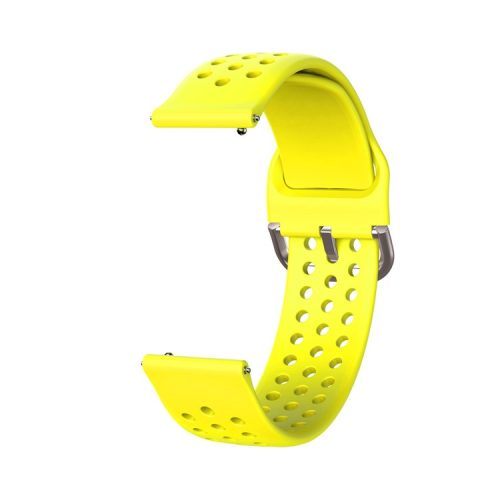 20mm Soft Silicone Watch Strap Replacement Smart Watch Band Strap for Huawei GT2 42mm Smart Watch / Huami Amazfit Watch Youth Edition - Yellow