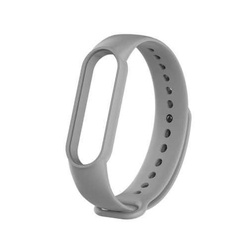 TPU Smart Watch Replacement Strap for Xiaomi Mi Band 5/6/7 - Light Grey