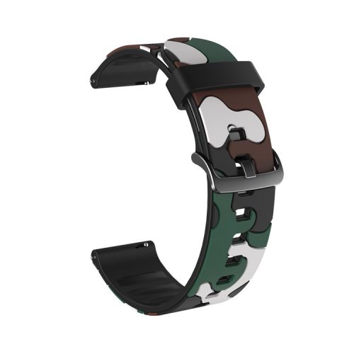 20mm Camouflage Skin Silicone Watch Band for Samsung Galaxy Watch Active1/2/Watch 42mm/Gear Sport/Huami Amazfit GTR 42mm/Bip GTS/Garmin Vivoactive 3/Move HR/Huawei Watch GT2 42mm - Camouflage