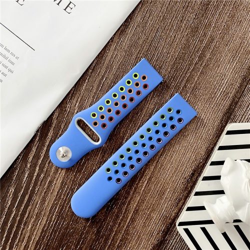 22mm Colorful Silicone Smart Watch Band for Samsung Galaxy Gear S3/Watch 46mm/Huami Amazfit 1/2 / Amazfit GTR 47mm - Dark Blue