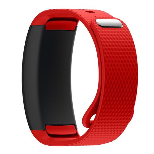 Flexible Silicone Watch Band for Samsung Gear Fit2, Large - Red