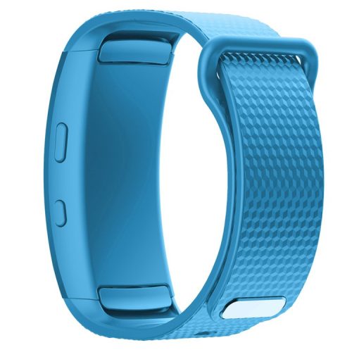 Flexible Silicone Watch Band for Samsung Gear Fit2, Large - Sky Blue