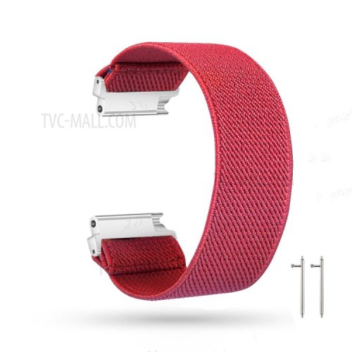 20mm Solid Color Printing Nylon Smart Watch Band for Samsung Galaxy Watch4 Classic 46mm 42mm/Watch4 44mm 40mm/Huawei Watch GT 2 42mm/Huami Amazfit Watch Youth Edition - Red