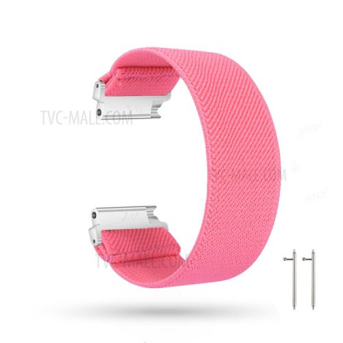 20mm Solid Color Printing Nylon Smart Watch Band for Samsung Galaxy Watch4 Classic 46mm 42mm/Watch4 44mm 40mm/Huawei Watch GT 2 42mm/Huami Amazfit Watch Youth Edition - Deep Pink