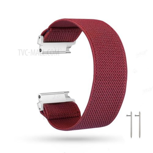 20mm Solid Color Printing Nylon Smart Watch Band for Samsung Galaxy Watch4 Classic 46mm 42mm/Watch4 44mm 40mm/Huawei Watch GT 2 42mm/Huami Amazfit Watch Youth Edition - Wine Red