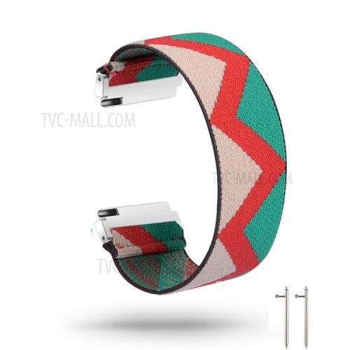 20mm Color Matching Nylon Watch Band for Samsung Galaxy Watch4 Classic 46mm 42mm/Watch4 44mm 40mm/Huawei GT 2 42mm/Huami Amazfit Watch Youth Edition - Triangle Colorful