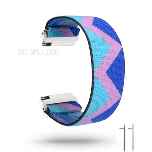 20mm Color Matching Nylon Watch Band for Samsung Galaxy Watch4 Classic 46mm 42mm/Watch4 44mm 40mm/Huawei GT 2 42mm/Huami Amazfit Watch Youth Edition - Blue Triangle