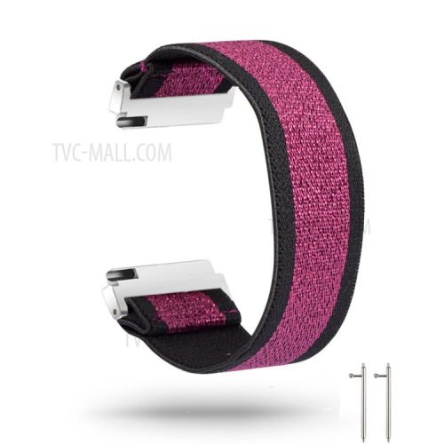 22mm Colorful Nylon Watch Band for Huawei Watch GT 2e/GT/GT 2 46mm  - Black/Rose