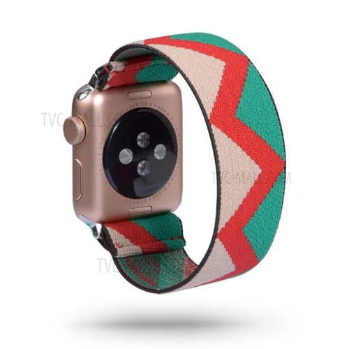 Color Matching Printing Nylon Watch Band for Apple Watch Series 10 42mm / 9 8 7 41mm / 6 5 4 SE SE (2022) SE (2023) 40mm / 3 2 1 38mm - Triangle Colorful