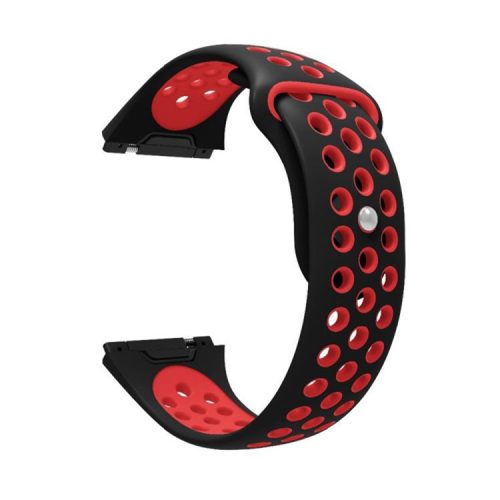 Bi-olor Silicone Watch Band for Fitbit Ionic - Black/Red