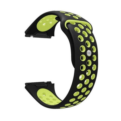 Bi-olor Silicone Watch Band for Fitbit Ionic - Black/Fluorescent Green