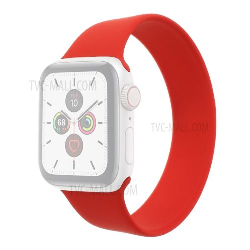 Elasticity Silicone Smart Watch Strap (Size: M) for Apple Watch Series 10 42mm / 9 8 7 41mm / 6 5 4 SE SE (2022) SE (2023) 40mm / 3 2 1 38mm, Size: M - Red